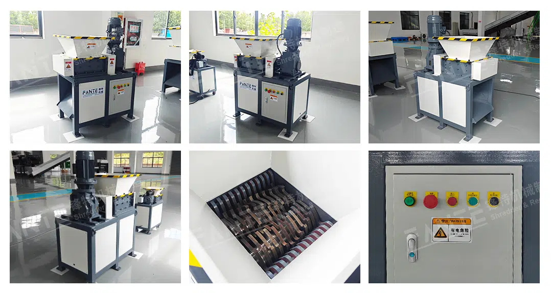 Mini industrial shredders can process materials such as plastics, light metals, and electronic waste.