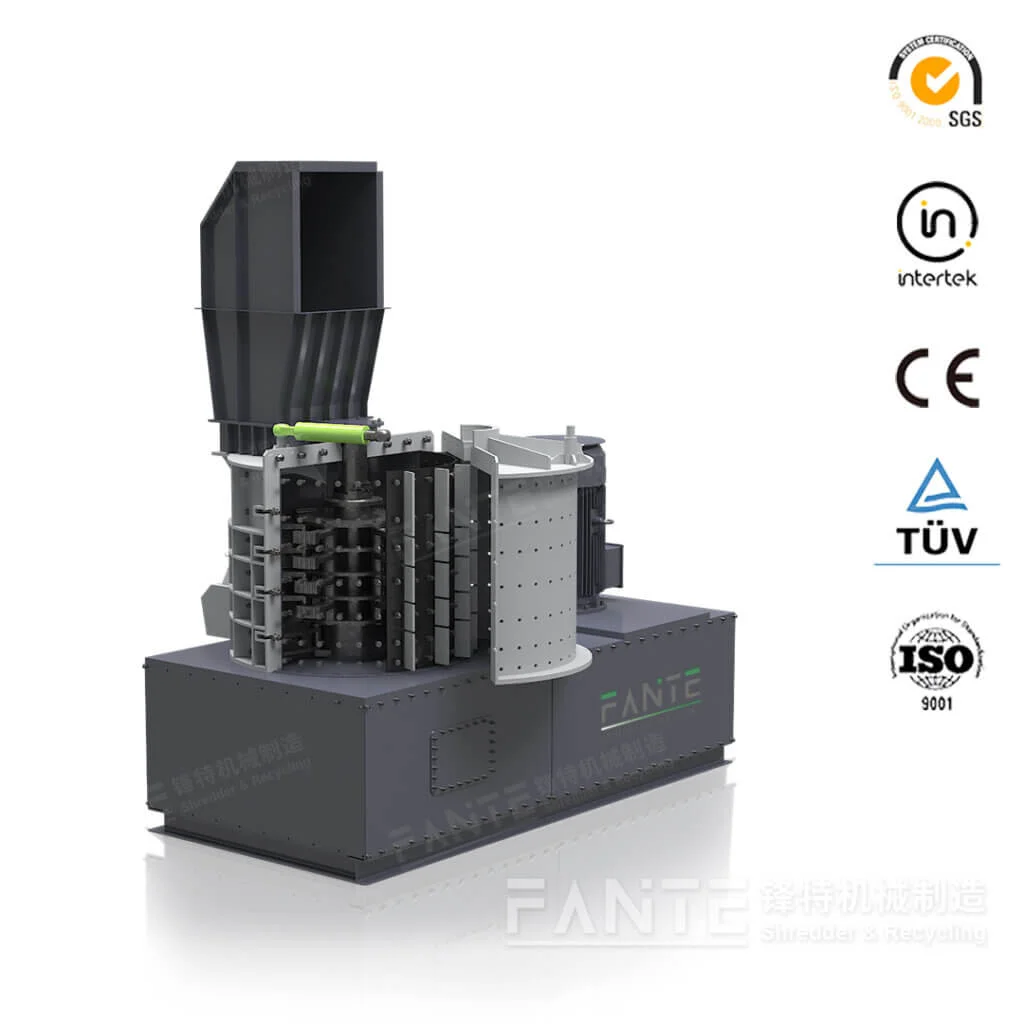 Vertical Hammer Crusher is a high-efficiency crushing machine designed specifically for processing various types of scrap metal, including aluminum, iron, copper, and other metal waste.