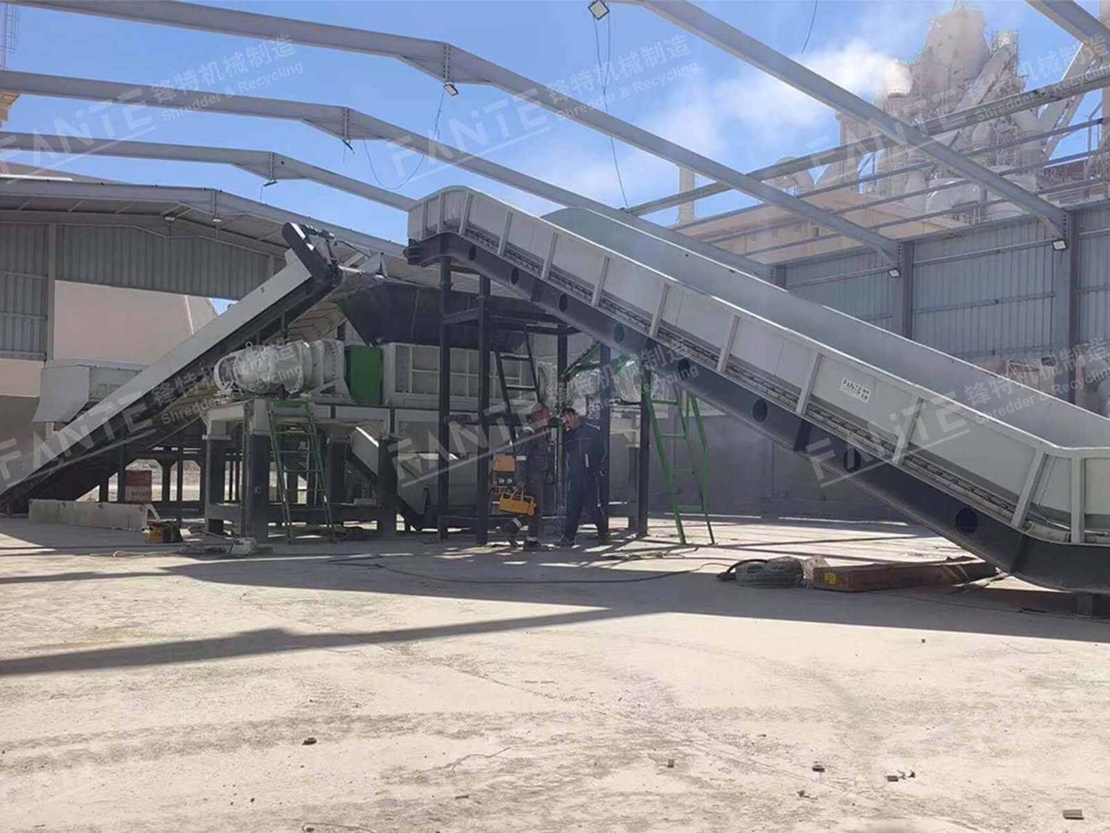 Tire recycling plant case site in middle east