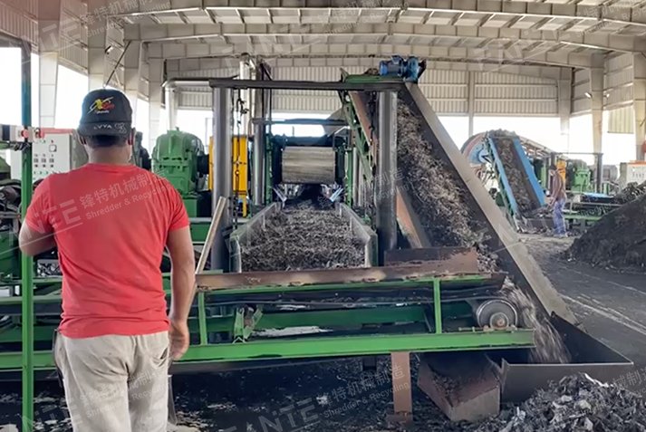 Tire recycling system case site in india